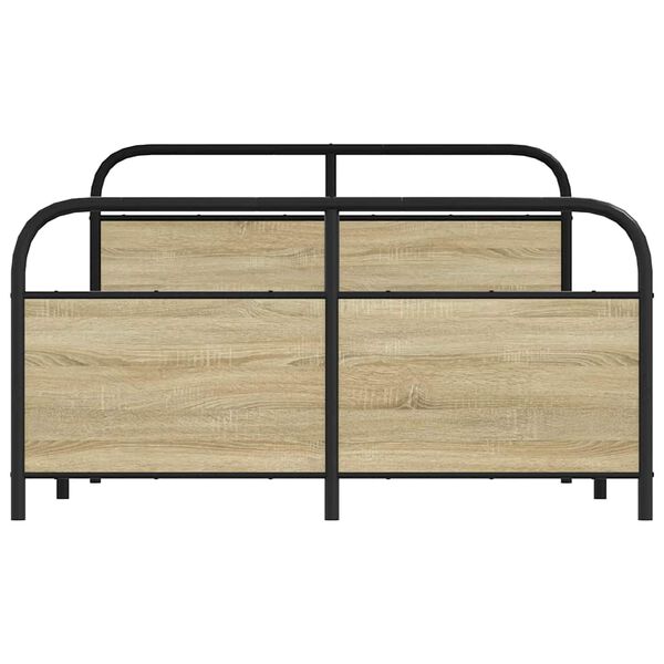 vidaXL Bed Frame Without Mattress 120x200 cm Sonoma Oak Engineered Wood