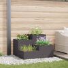 vidaXL Garden Planter Black 100 x 100 x 60 cm Steel