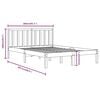 vidaXL Bed Frame without Mattress Grey Solid Wood Pine 200x200 cm