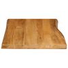 vidaXL Table Top 80x60x3.8 cm Live Edge Solid Wood Mango
