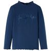 vidaXL Kids' T-shirt with Long Sleeves Navy Blue 104