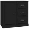 vidaXL Sideboard Black 70x35,5x67,5 cm Engineered Wood