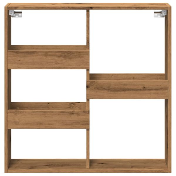 vidaXL Wall Cabinet Artisian Oak 80x15x80 cm Engineered Wood