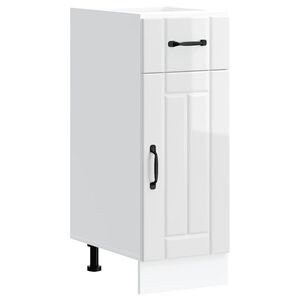 vidaXL Kitchen Base Cabinet "Lucca" High Gloss White Engineered Wood
