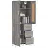 vidaXL Highboard Grey Sonoma 69.5x34x180 cm Engineered Wood