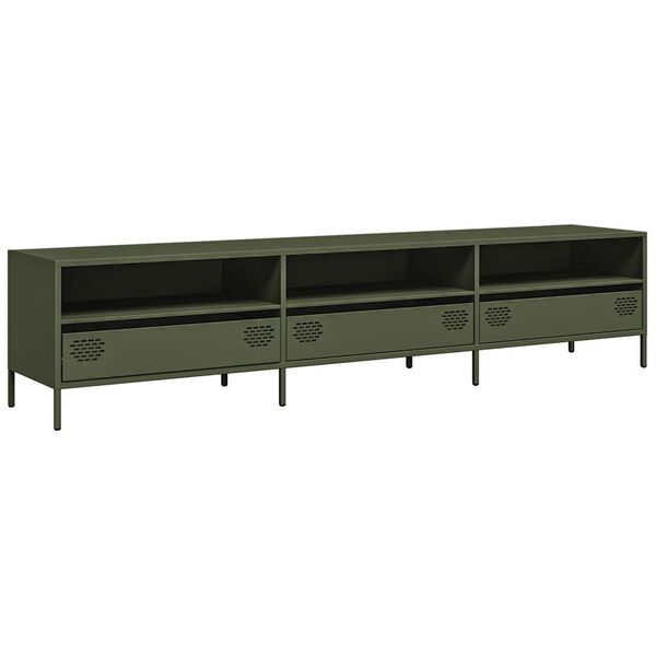 vidaXL TV Cabinet Olive Green 202x39x43.5 cm Cold-rolled Steel