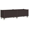 vidaXL Garden Planter with Wheels Brown 160x50x54 cm PP