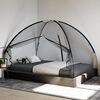 vidaXL Mosquito Net Mongolia with Doors 220 Mesh&nbsp;Black&nbsp;200x150x140 cm