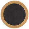 vidaXL Area Rug Braided Black & Natural 150 cm Jute & Cotton Round