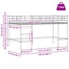 vidaXL Kids'Loft Bed Frame Black 107 x 200 cm