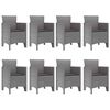 vidaXL Garden Dining Set 9 pcs White Polypropylene