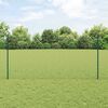 vidaXL Fence Posts Height Adjustable Manual 22 pcs Green 160 cm Steel