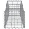 vidaXL Arched Gabion Baskets 40 pcs 200x50x40/60 cm Galvanised Iron