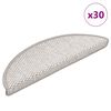 vidaXL Stair Mats Self-adhesive Sisal-Look 30 pcs 56x17x3 cm Platina