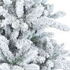 vidaXL Artificial Hinged Christmas Tree Snow Flocked White 240 cm