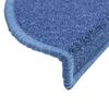 vidaXL Stair Mats 20 pcs 56x17x3 cm Blue Half Round