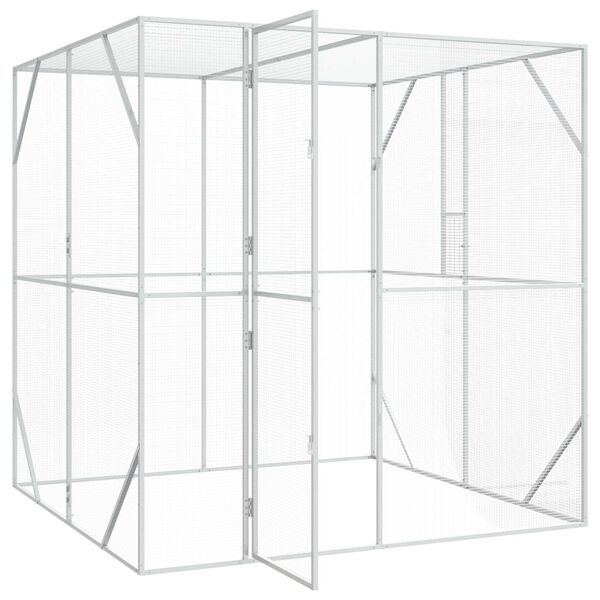 vidaXL Bird Cage Anthracite 209 x 202 x 214 cm Galvanised steel