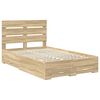 vidaXL Bed Frame with Drawer Sonoma Oak 120 x 200 cm Engineered Wood