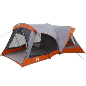 vidaXL Family Tent Grey and Orange 550 x 555 x 208 cm