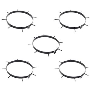 vidaXL Lawn Aerator Clamp with Spikes 5 pcs Black &Oslash; 300 mm Iron