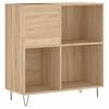 vidaXL Record Cabinet | Sonoma oak | Engineered wood | Medium | Record Cabinet