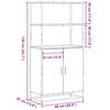 vidaXL Highboard Sonoma Oak 68x35x139 cm Engineered Wood and Metal