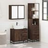 vidaXL 3 Piece Bathroom Furniture Set Brown Oak Engineered Wood