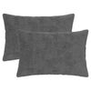 vidaXL Cushion Cover 2 pcs HEERLEN Dark Grey 40 x 60 cm
