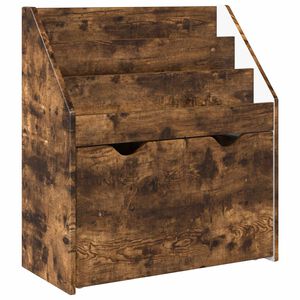vidaXL Kids Bookshelf Smoked Oak 60 x 29.5 x 69 cm Engineered Wood