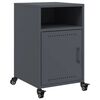 vidaXL Bedside Cabinet Anthracite 36x39x59 cm Steel