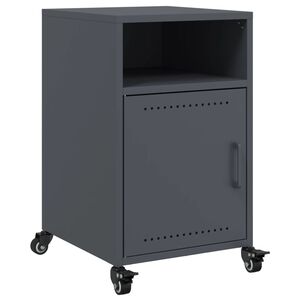 vidaXL Bedside Cabinet Anthracite 36x39x59 cm Steel