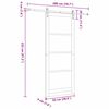 vidaXL Sliding Door White 93 x 232 cm Solid Pine Wood