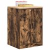 vidaXL Garage Storage Cabinet Smoked Oak 60x51x85 cm Solid Wood Pine