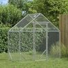 vidaXL Chicken Cage Silver 170 x 100 x 177 cm Galvanised Steel