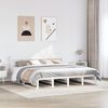 vidaXL Bed Frame without Mattress White 180x200 cm Super King Solid Wood Pine