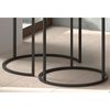 Rousseau 2 Piece Side Table Set Magrite Metal Grey and Copper
