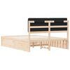 vidaXL Bed Frame with Upholstered Headboard Black 140 x 190 cm
