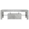 vidaXL TV Cabinet with LED Lights Concrete Grey 120x35x40 cm