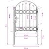 vidaXL Fence Gate Assen Grey 100 x 125 cm Powder-Coated Steel