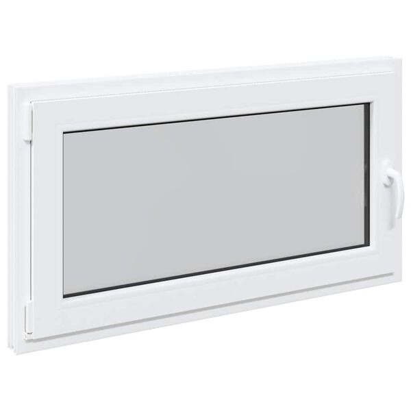 vidaXL Basement Window "RISOR" 110x50 cm Tilt&Turn DIN Left White