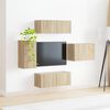 vidaXL TV Wall Cabinet Set 4 pcs Sonoma Oak Engineered Wood