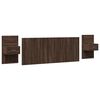 vidaXL Bed Headboard with Cabinets Brown Oak 200 cm Engineered Wood