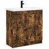 vidaXL Bathroom Furniture Set Smoked Oak 78.5 x 37.5 x 81 cm