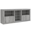 vidaXL Sideboard with LED Lights Grey Sonoma 162x37x67 cm