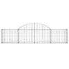 vidaXL Arched Gabion Baskets 30 pcs 200x30x40/60 cm Galvanised Iron