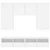 vidaXL 5 Piece TV Wall Units White Engineered Wood
