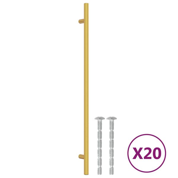 vidaXL Cabinet Handles 20 pcs Gold 320 mm Stainless Steel