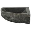 vidaXL Basin Grey (30-37) x (30-37) x 12 cm River stone