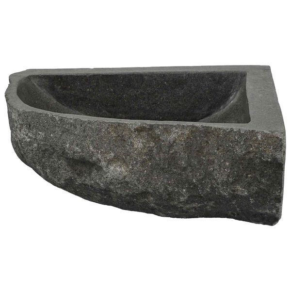 vidaXL Basin Grey (30-37) x (30-37) x 12 cm River stone