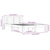 vidaXL Bed Frame without Mattress Solid Wood 140x200 cm